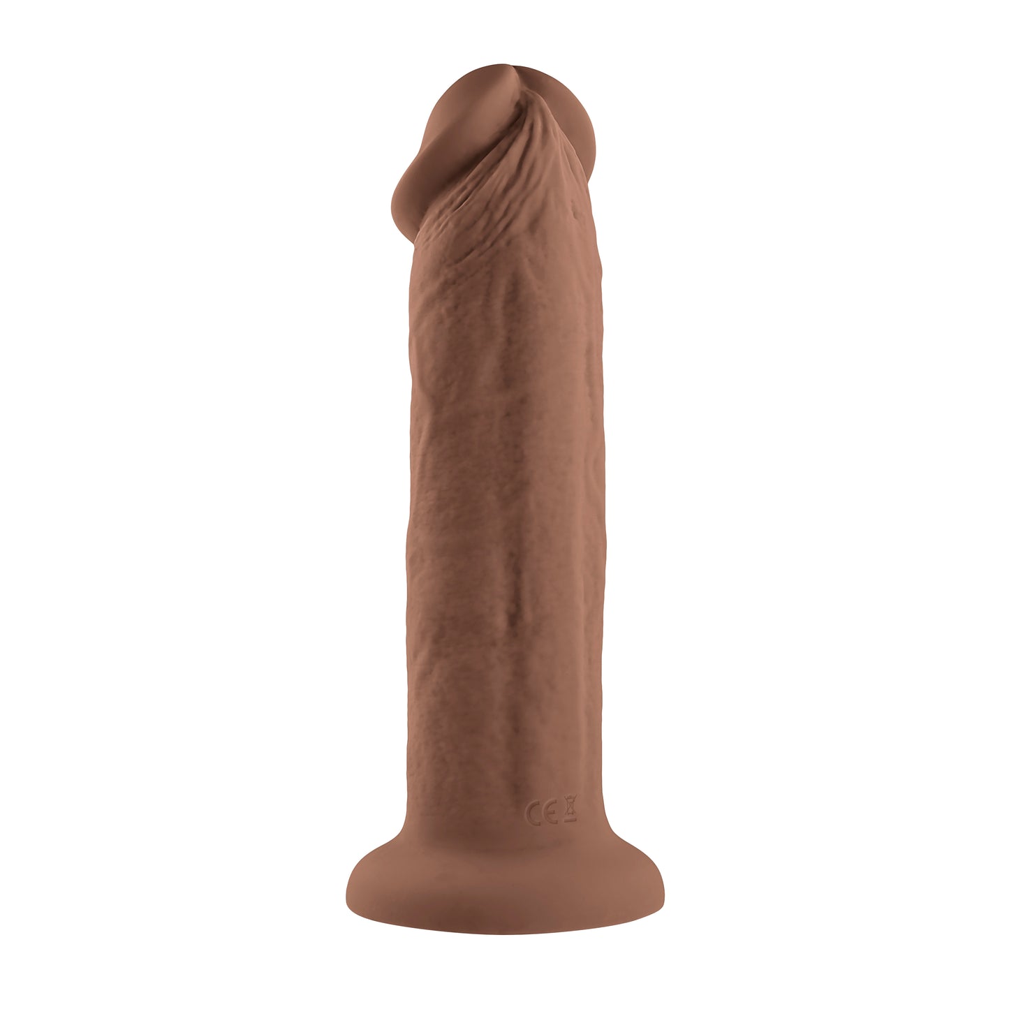 Evolved 7" GIRTHY VIBRATING DONG DARK Brown 17.8cm USB Vibrating Dildo