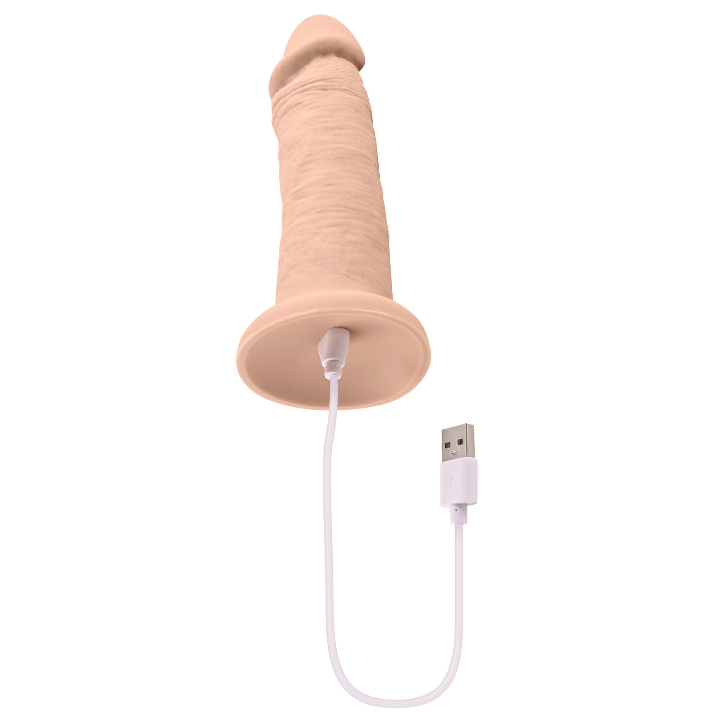 Evolved 6" VIBRATING DONG LIGHT Flesh 15.2cm USB Rechargeable Vibrating Dong