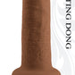 Evolved 6" VIBRATING DONG DARK Brown 15.2cm USB Rechargeable Vibrating Dildo