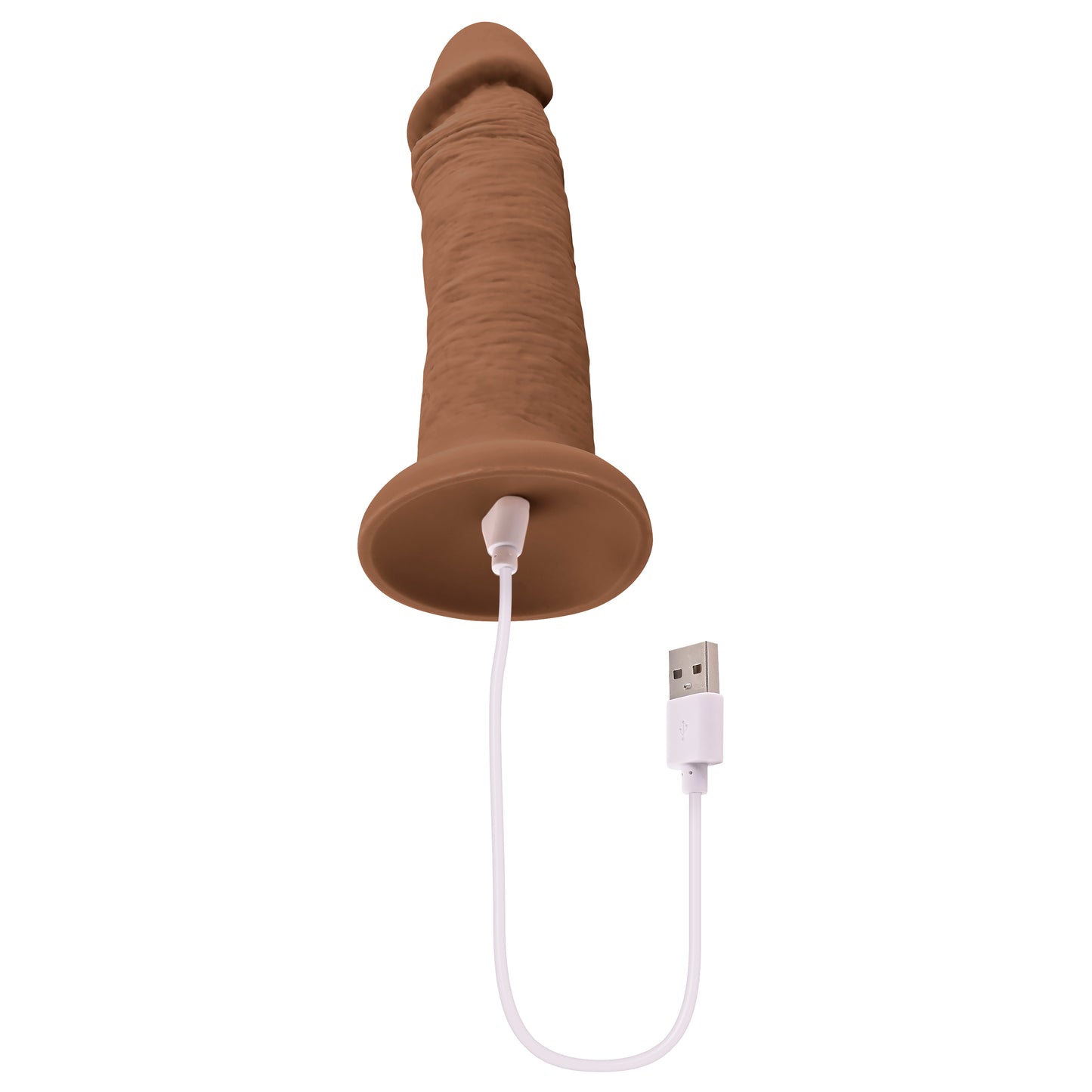 Evolved 6" VIBRATING DONG DARK Brown 15.2cm USB Rechargeable Vibrating Dildo