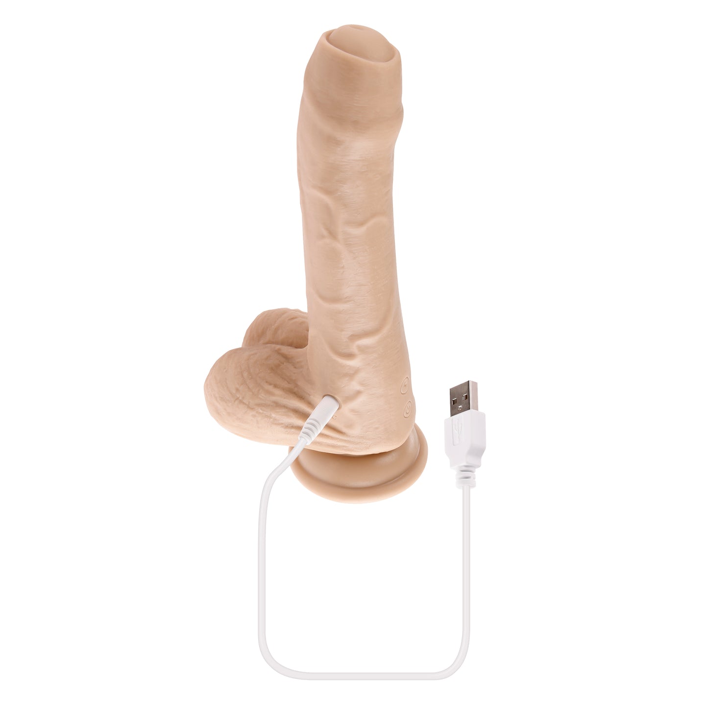 Evolved PEEK A BOO VIBRATING DILDO LIGHT 20.3cm USB Rechargeable Uncut Dong