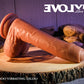 Evolved PEEK A BOO VIBRATING DILDO DARK 20.3cm USB Rechargeable Uncut Dong