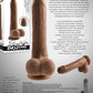 Evolved PEEK A BOO VIBRATING DILDO DARK 20.3cm USB Rechargeable Uncut Dong