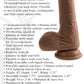 Evolved PEEK A BOO VIBRATING DILDO DARK 20.3cm USB Rechargeable Uncut Dong