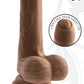 Evolved PEEK A BOO VIBRATING DILDO DARK 20.3cm USB Rechargeable Uncut Dong