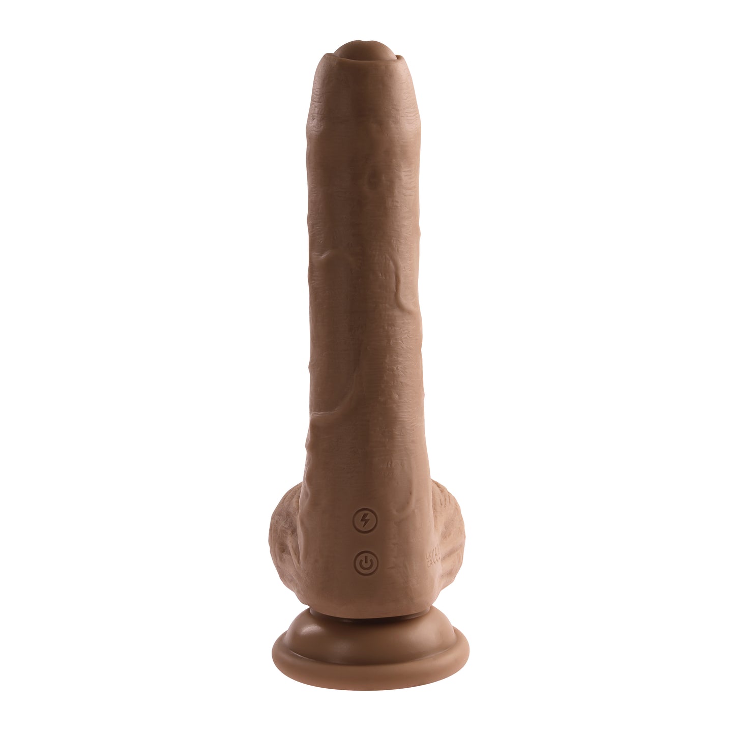 Evolved PEEK A BOO VIBRATING DILDO DARK 20.3cm USB Rechargeable Uncut Dong