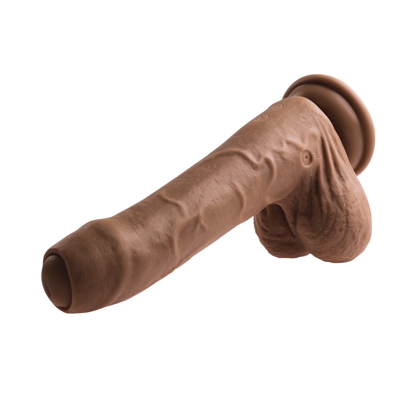 Evolved PEEK A BOO VIBRATING DILDO DARK 20.3cm USB Rechargeable Uncut Dong