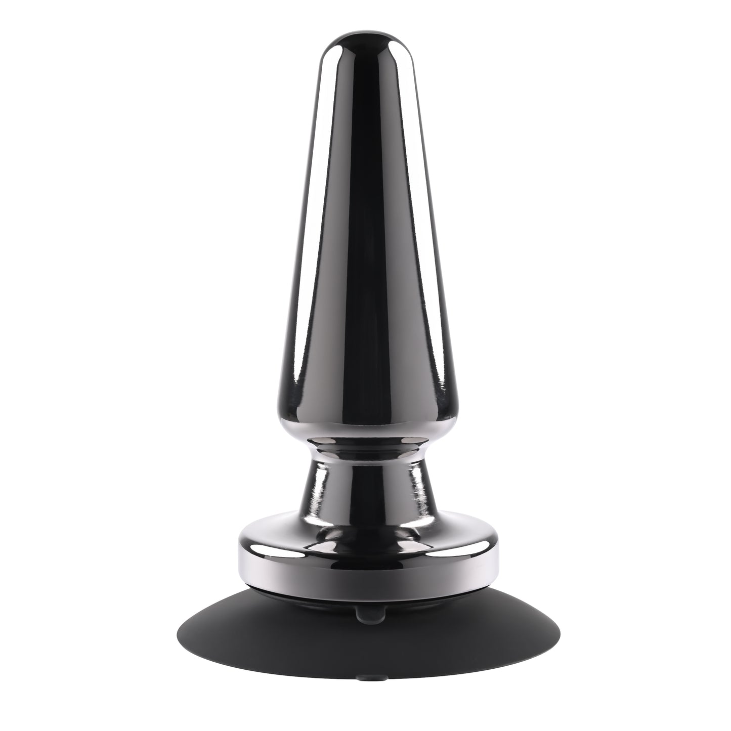 Evolved ADVANCED METAL PLUG Black Chrome 13.8cm USB Rechargeable Vibrating Butt Plug