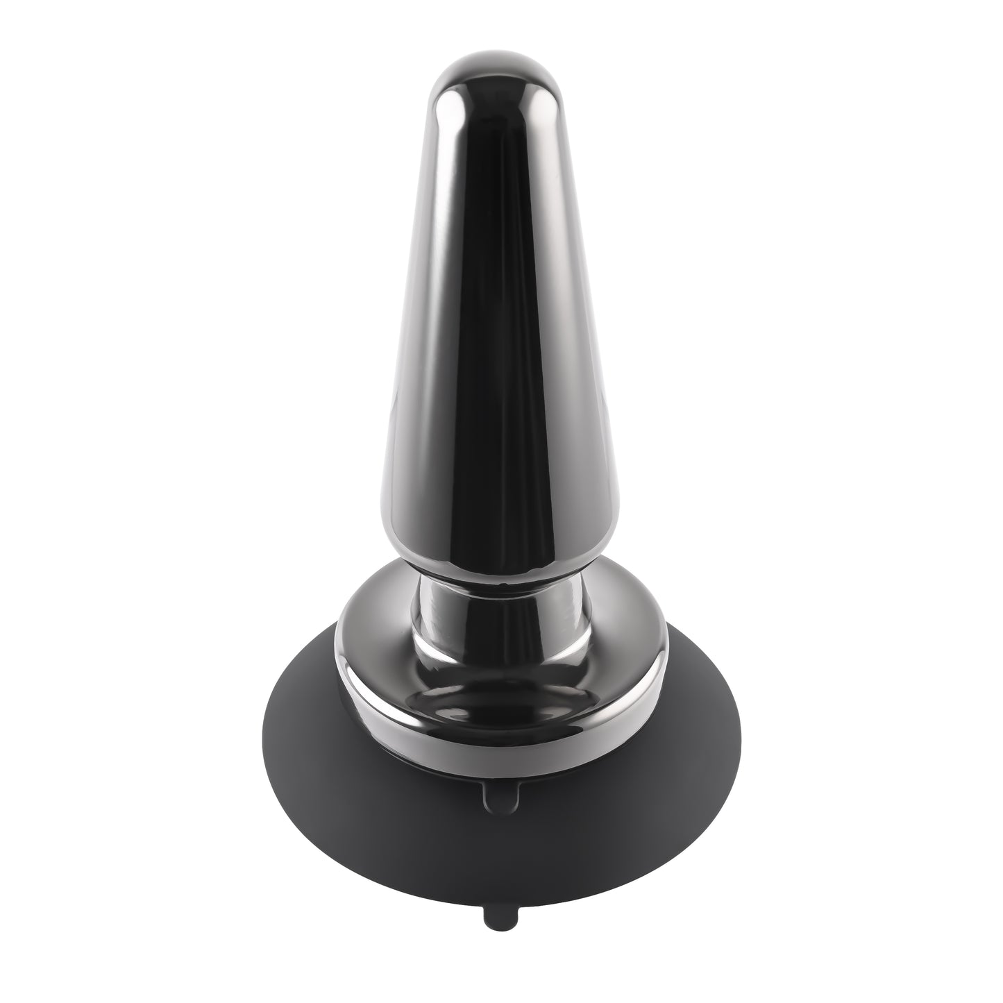 Evolved ADVANCED METAL PLUG Black Chrome 13.8cm USB Rechargeable Vibrating Butt Plug