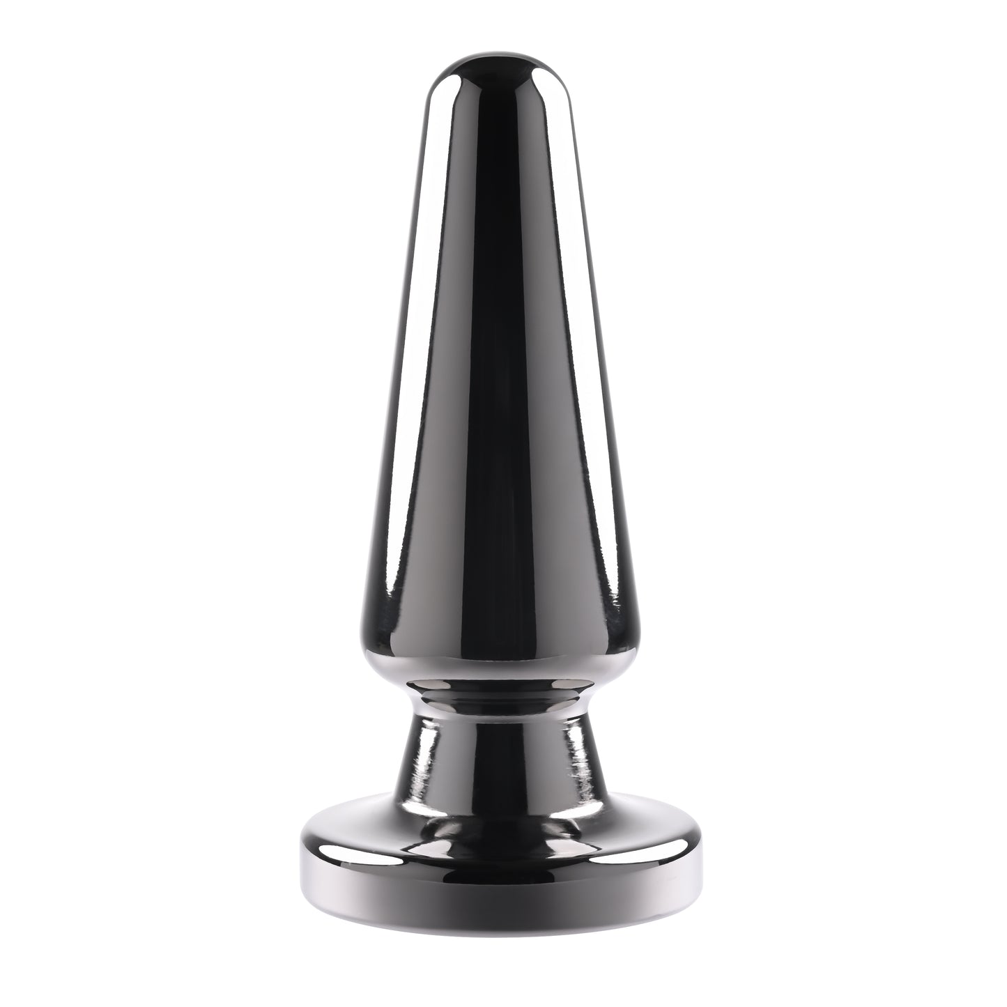 Evolved ADVANCED METAL PLUG Black Chrome 13.8cm USB Rechargeable Vibrating Butt Plug