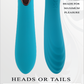 Evolved HEADS OR TAILS Blue 19.3cm USB Rechargeable Dual Ended Massager Vibrator