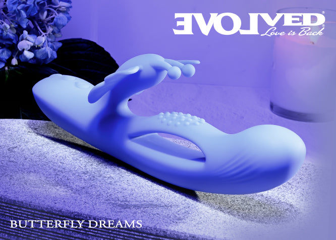 Evolved BUTTERFLY DREAMS Purple 23.8cm USB Rechargeable Butterfly Vibrator