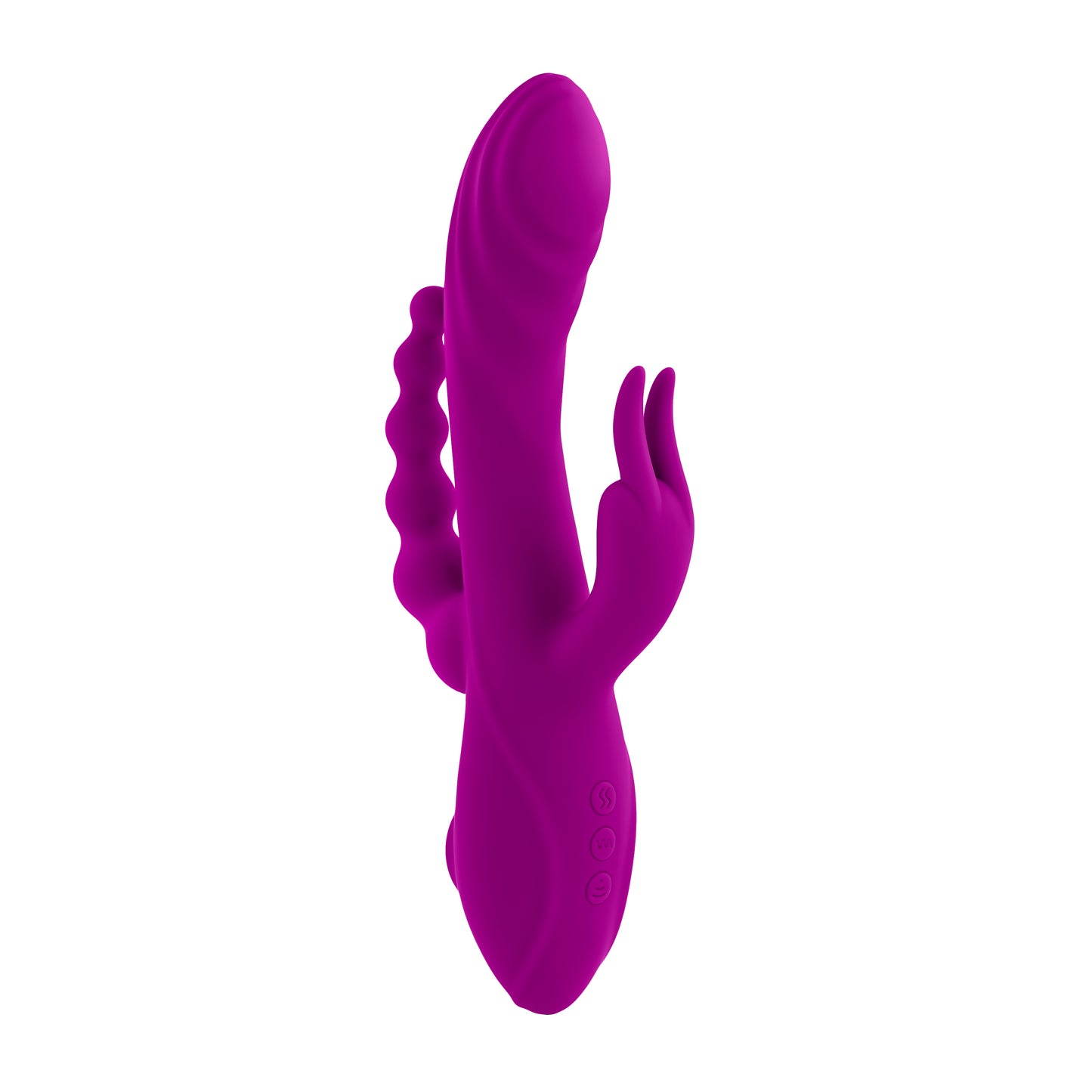 Evolved FOURGASM Purple 21.9cm USB Rechargeable Triple Vibrator with Suction