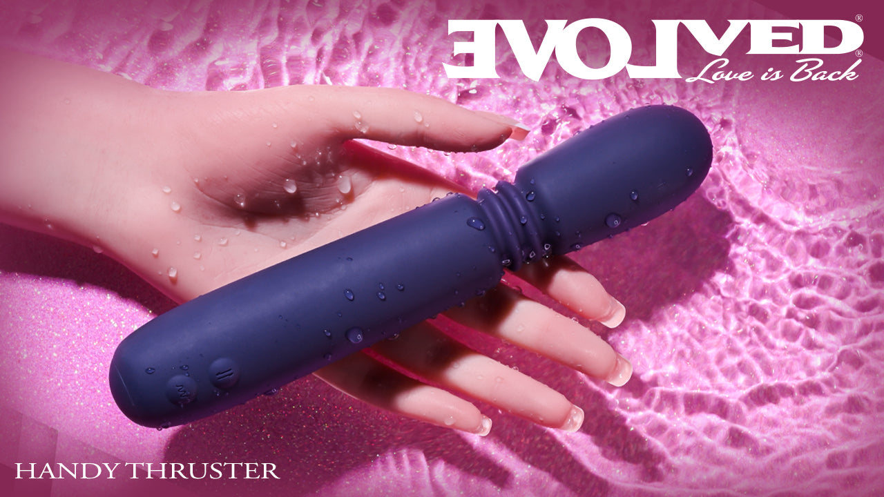 Evolved HANDY THRUSTER Purple 20.3cm USB Rechargeable Thrusting Vibrator