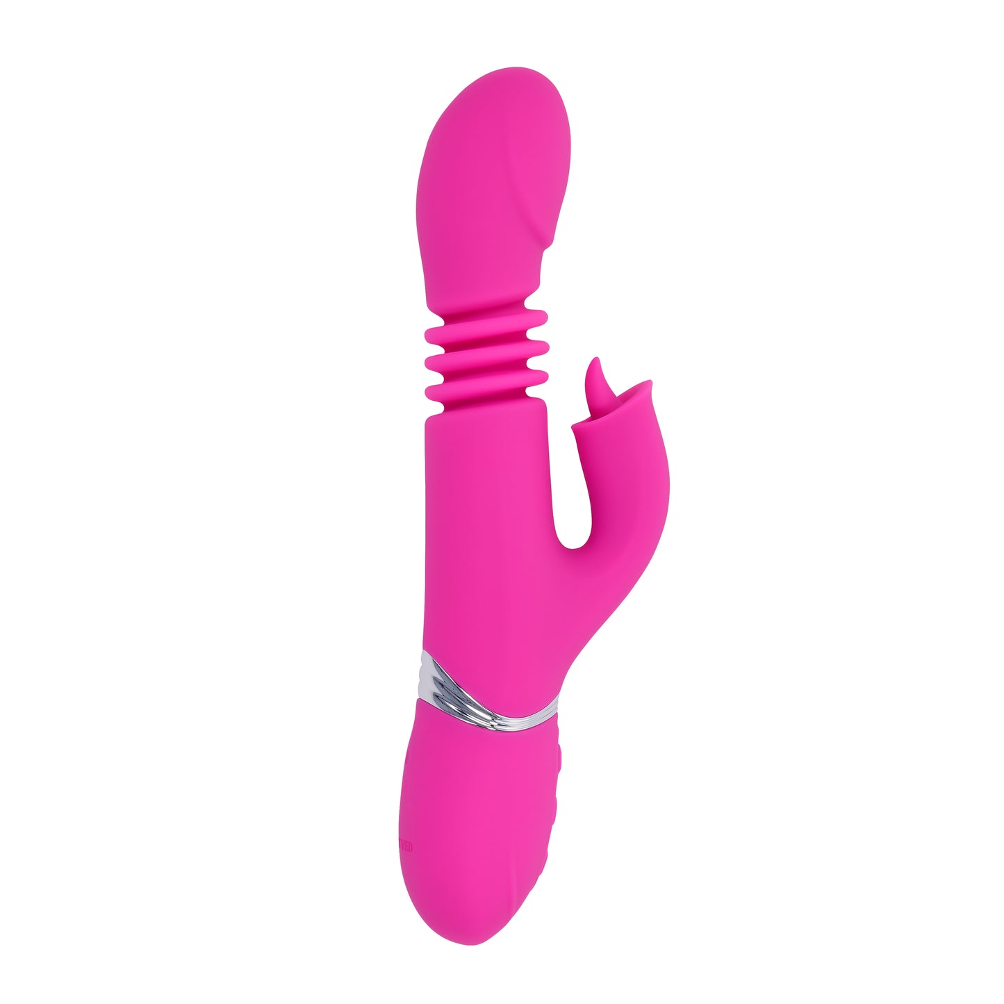 Evolved PINK DRAGON Pink 24.2cm USB Rechargeable Thrusting Rabbit Vibrator