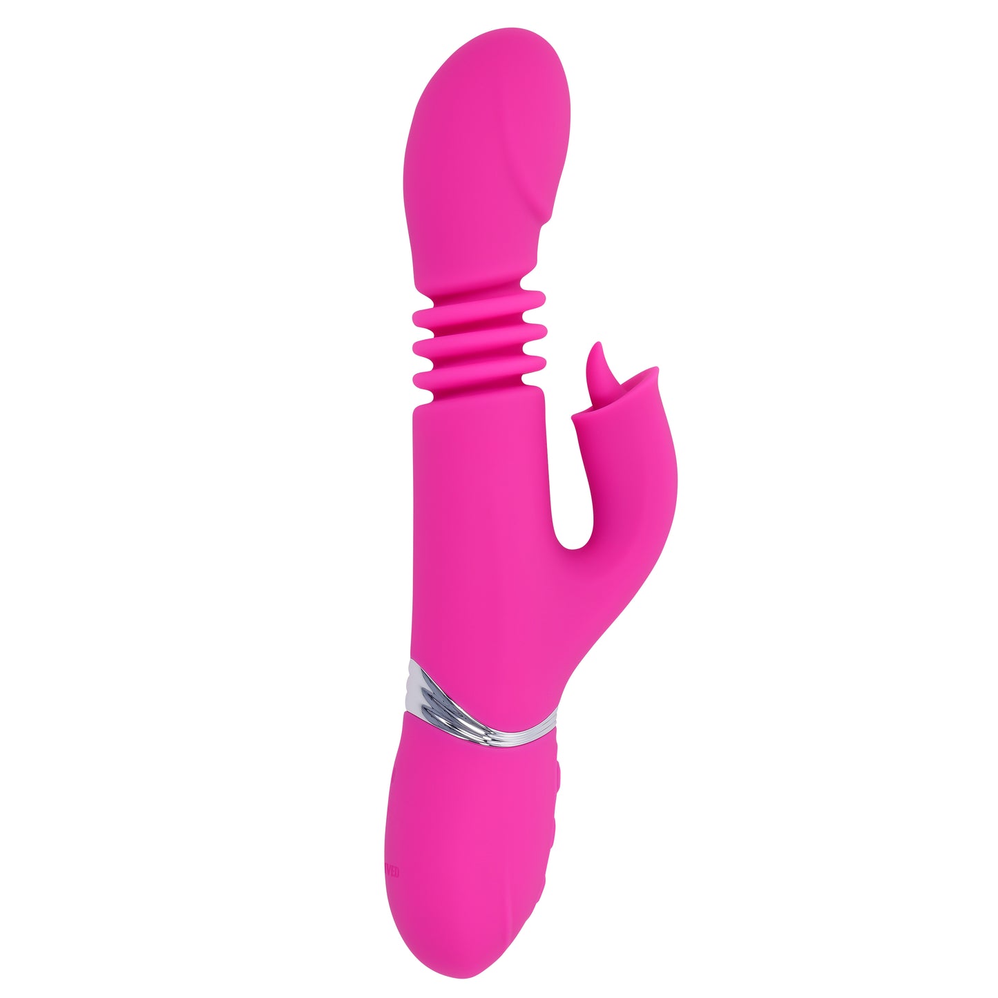 Evolved PINK DRAGON Pink 24.2cm USB Rechargeable Thrusting Rabbit Vibrator