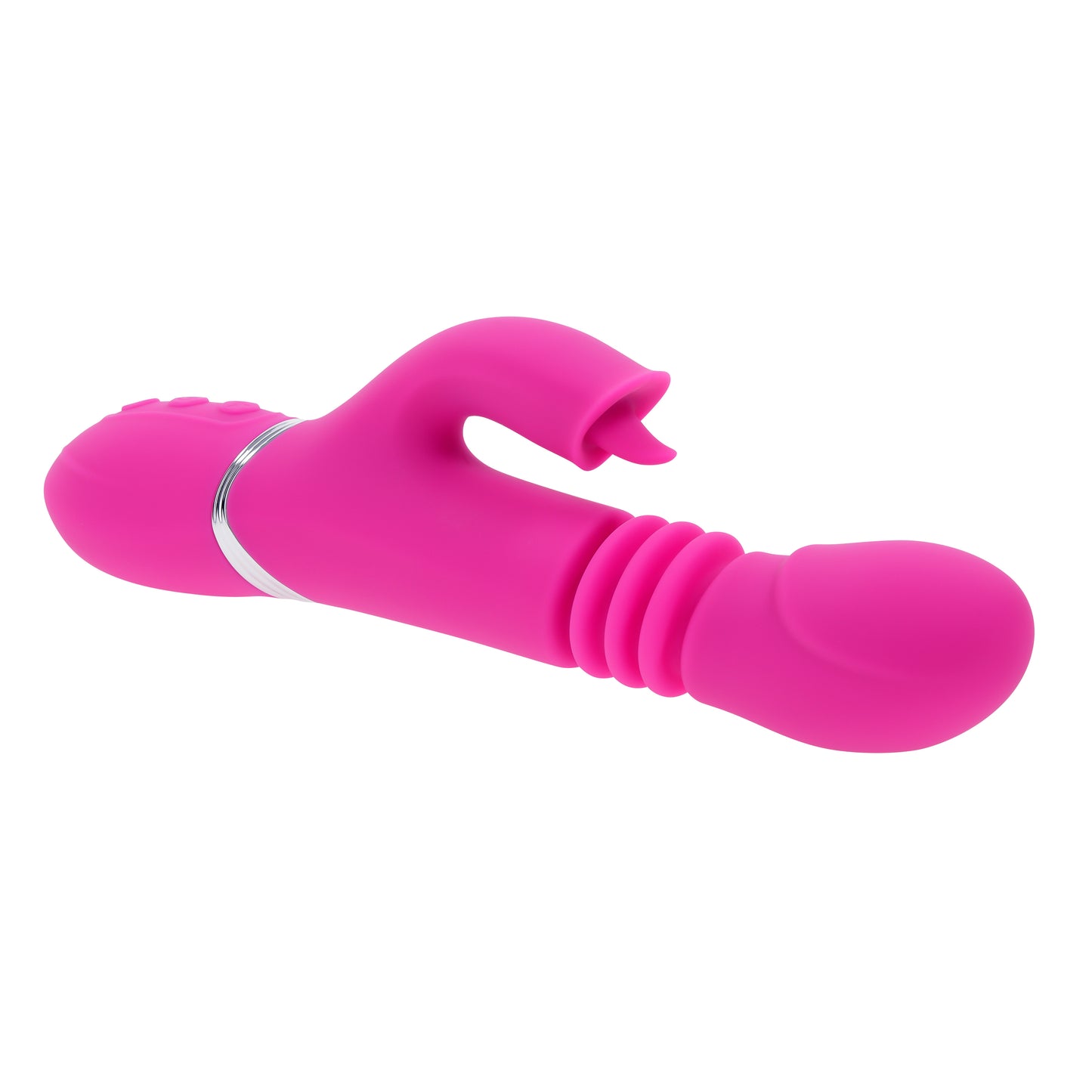 Evolved PINK DRAGON Pink 24.2cm USB Rechargeable Thrusting Rabbit Vibrator