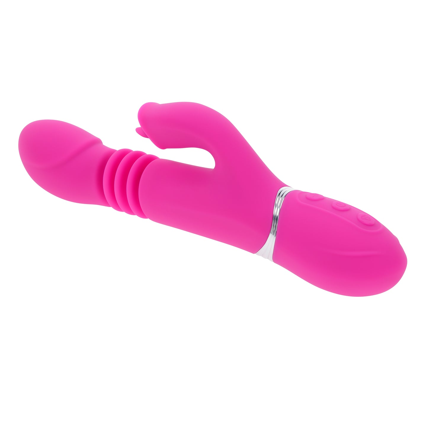 Evolved PINK DRAGON Pink 24.2cm USB Rechargeable Thrusting Rabbit Vibrator