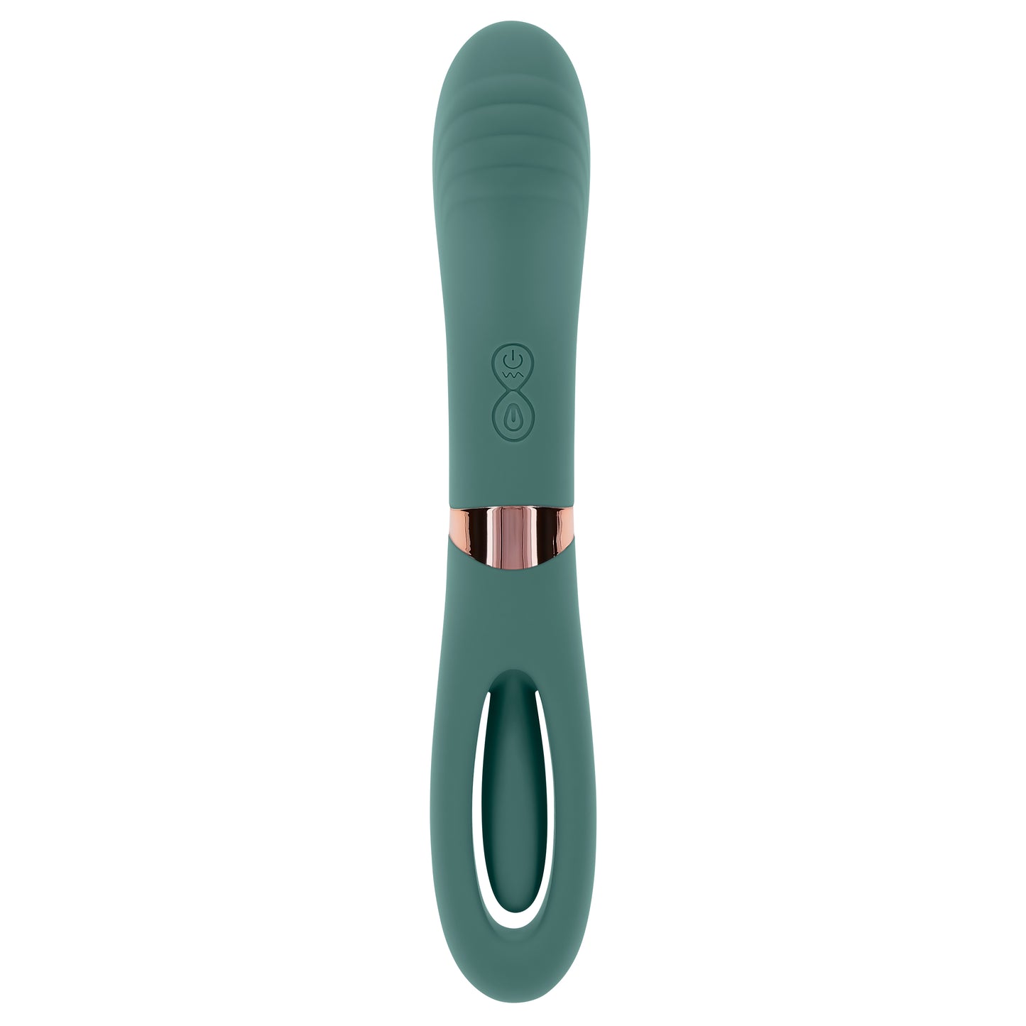 Evolved CHICK FLICK Olive Green 24cm USB Rechargeable Vibrator with Flicking Tip