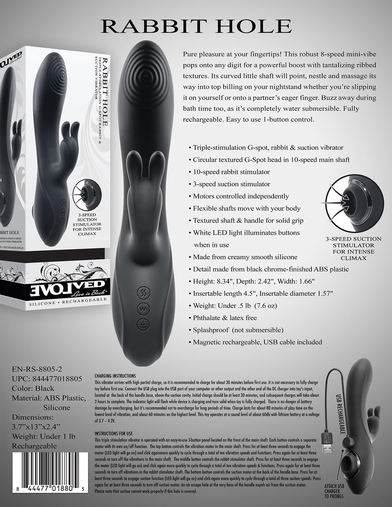 Evolved RABBIT HOLE Rabbit Vibrator