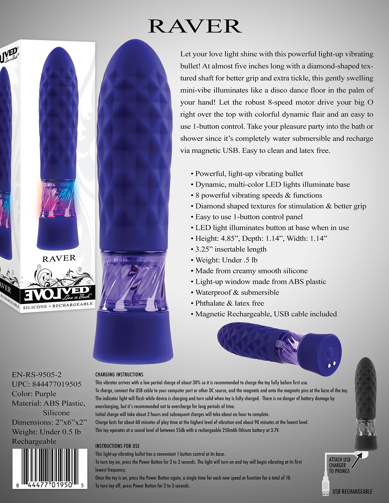 Evolved RAVER Mini Vibrator