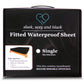 Eroticgel Waterproof Fitted Sheet Black Nuru Massage - Single Size