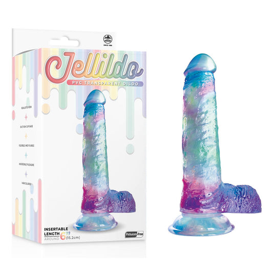 Excellent Power | Jellido 15.2cm Clear Coloured Dildo