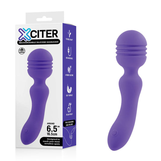 Excellent Power | Xciter - Purple 16.5cm USB Rechargeable Massage Wand