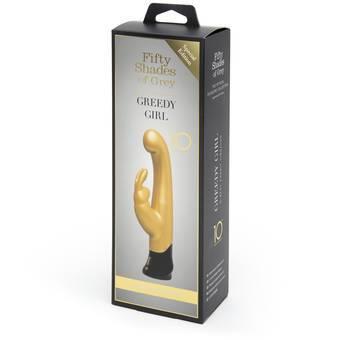 Fifty Shades of Grey Greedy Girl 10 Year Anniversary Gold Rabbit Vibrator