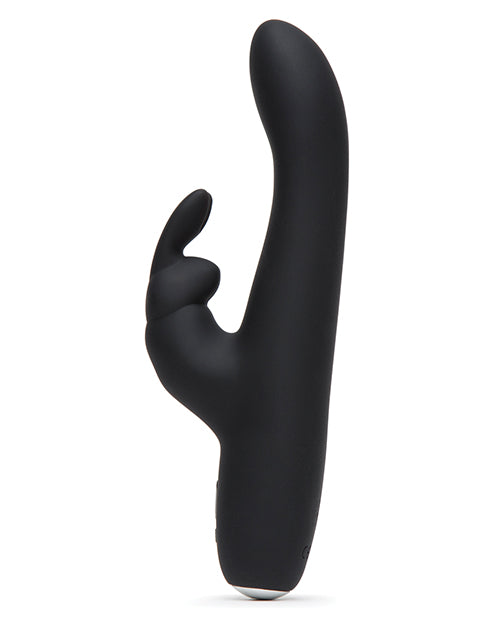 Fifty Shades of Grey Greedy Girl Rechargeable Slimline Rabbit Vibrator Black