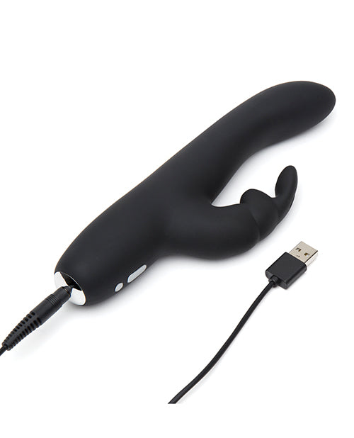 Fifty Shades of Grey Greedy Girl Rechargeable Slimline Rabbit Vibrator Black