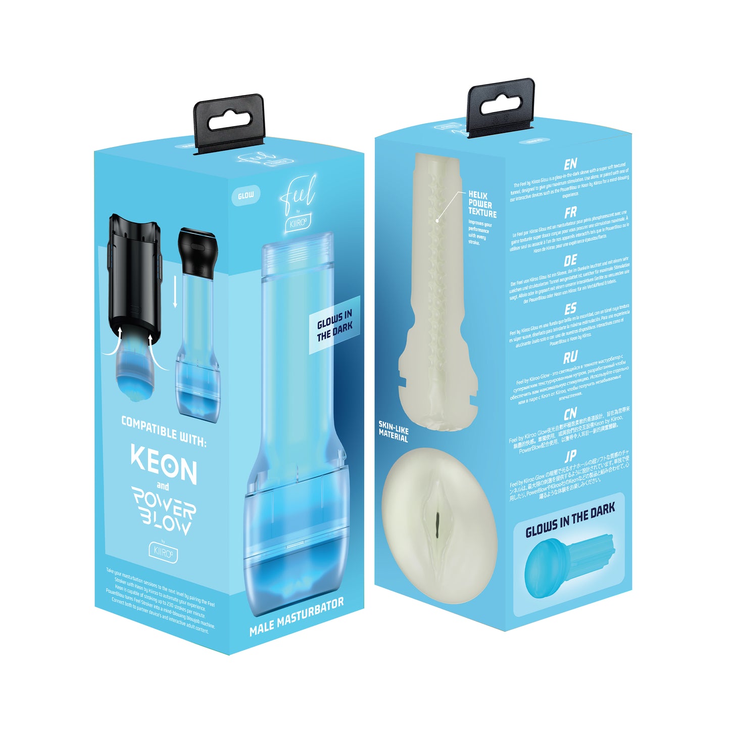 Kiiroo Feel by Kiiroo Glow Masturbator - Compatible with PowerBlow & Keon