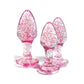 Adam & Eve Glitter Gem 3-Piece - Glitter Pink Butt Plugs - Set of 3 Sizes