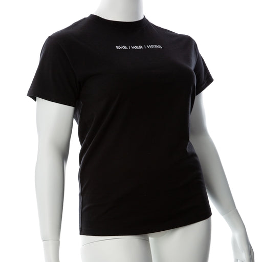 Shibari | Gender Fluid Pronoun SHE/HER/HERS Tee Shirt Black Size S/M/L/XL