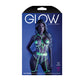 Fantasy Lingerie GLOW IN A TRANCE Open Cup Crotchless Teddy with Attached Leg Garters - S/M or M/L