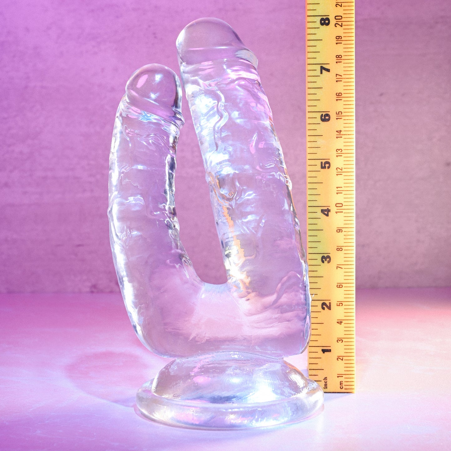 Gender X DUALISTIC Clear 23.5cm Double Penetrating Dong Dildo