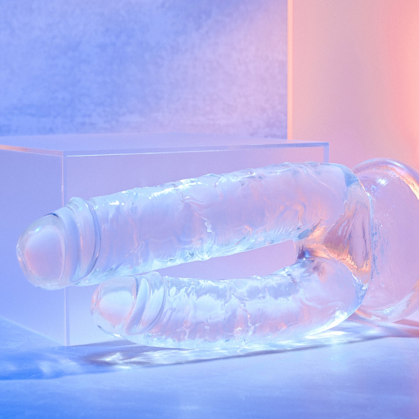 Gender X DUALISTIC Clear 23.5cm Double Penetrating Dong Dildo