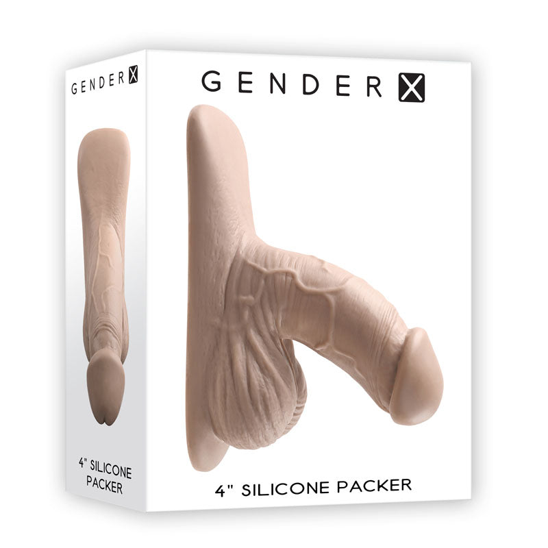 Gender X 4" SILICONE PACKER LIGHT Flesh 10cm Packer Dildo Dong