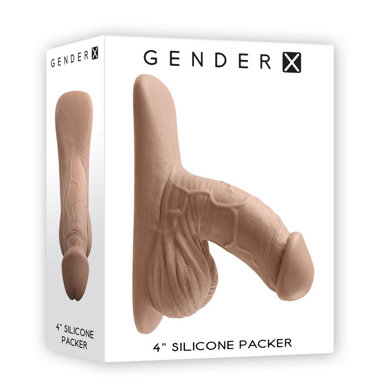 Gender X 4" SILICONE PACKER MEDIUM Tan 10cm Packer