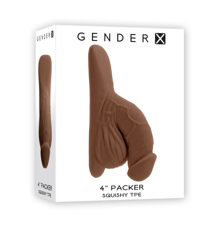 Gender X 4" PACKER - Dark Brown 10cm Packer