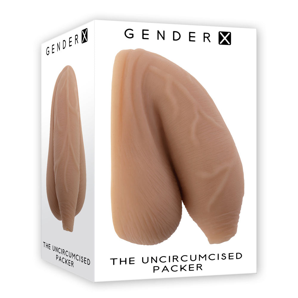 Gender X THE UNCIRCUMCISED PACKER - Medium - Tan 11.5cm Packer Dildo Dong