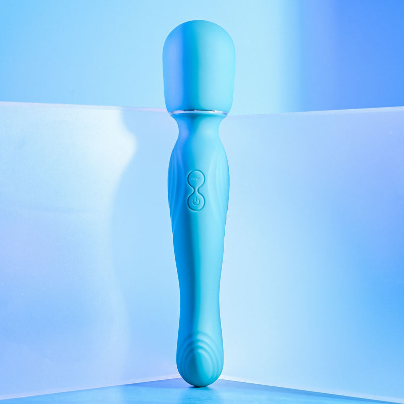 Gender X DOUBLE THE FUN Blue 26.7cm USB Rechargeable Dual Ended Vibrator Wand