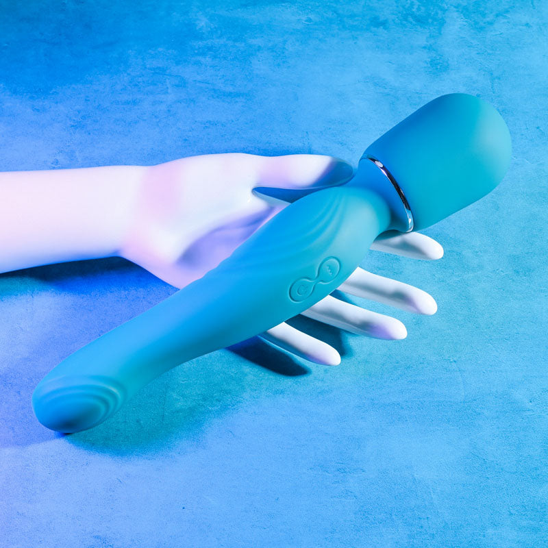 Gender X DOUBLE THE FUN Blue 26.7cm USB Rechargeable Dual Ended Vibrator Wand