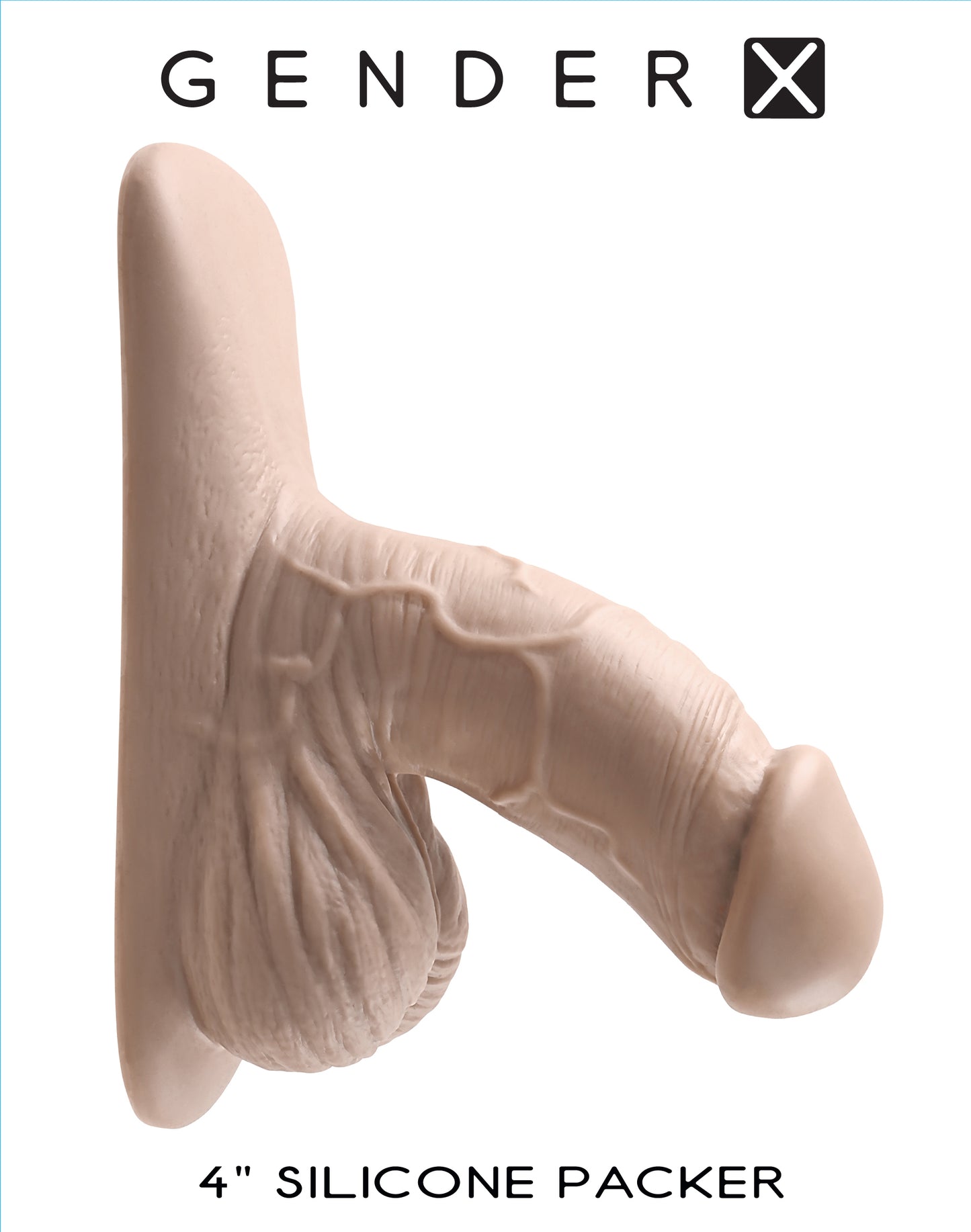 Gender X 4" SILICONE PACKER LIGHT Flesh 10cm Packer Dildo Dong