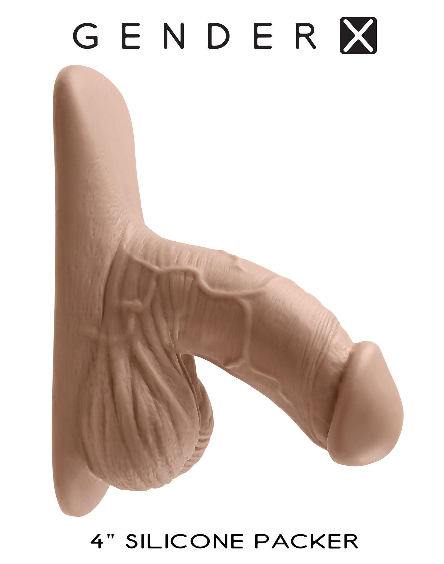 Gender X 4" SILICONE PACKER MEDIUM Tan 10cm Packer