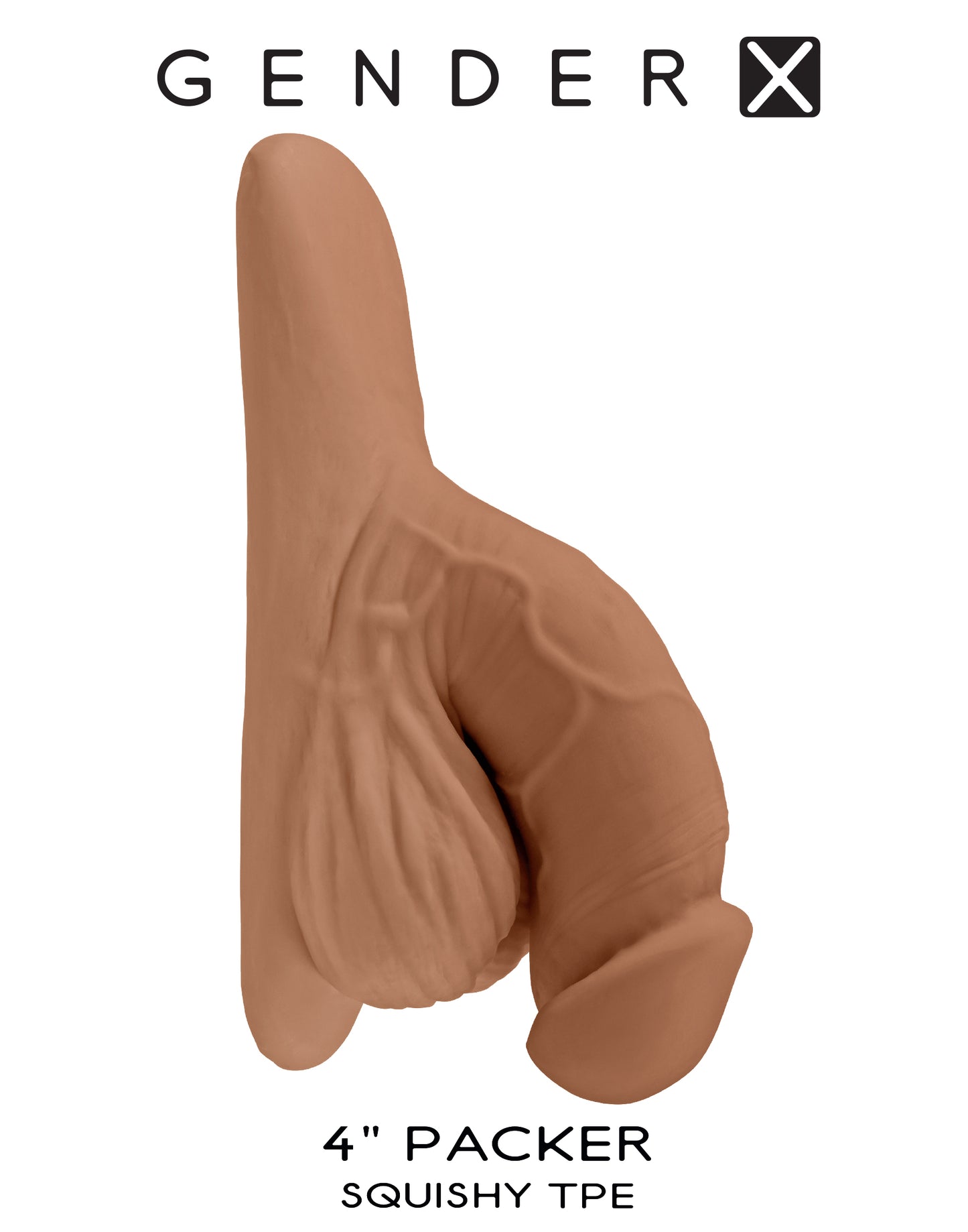 Gender X 4" PACKER - Medium Tan 10cm Packer Dildo Dong