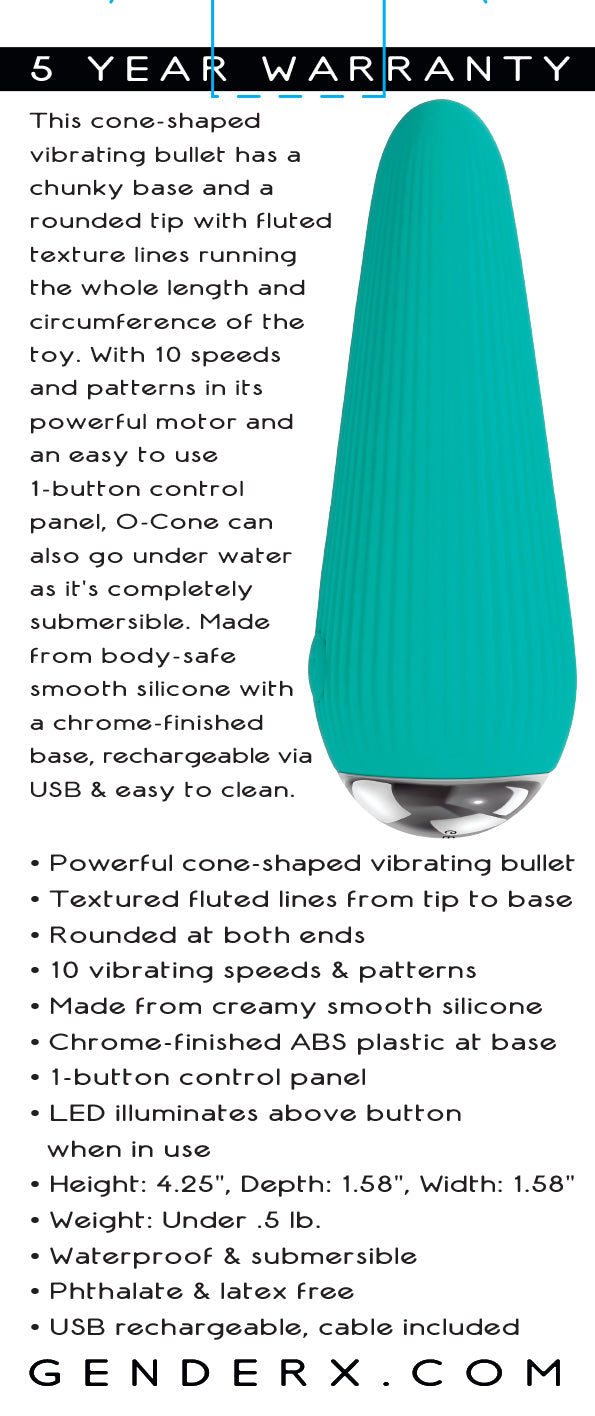 Gender X O-CONE Blue 10.8cm (4.25") USB Rechargeable Bullet Vibrator