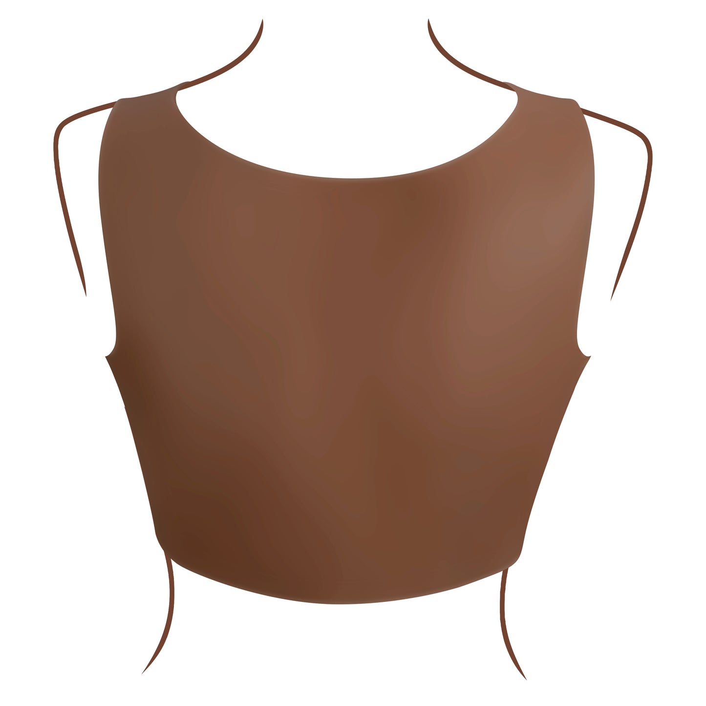 Gender X UNDERGARMENTS - PLATE C-CUP - Dark Brown Wearable Breasts - C-Cup Size