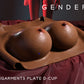 Gender X UNDERGARMENTS - PLATE D-CUP - Dark Brown Wearable Breasts - D-Cup Size