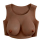 Gender X UNDERGARMENTS - PLATE D-CUP - Dark Brown Wearable Breasts - D-Cup Size